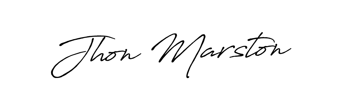 Jhon Marston stylish signature style. Best Handwritten Sign (Antro_Vectra_Bolder) for my name. Handwritten Signature Collection Ideas for my name Jhon Marston. Jhon Marston signature style 7 images and pictures png