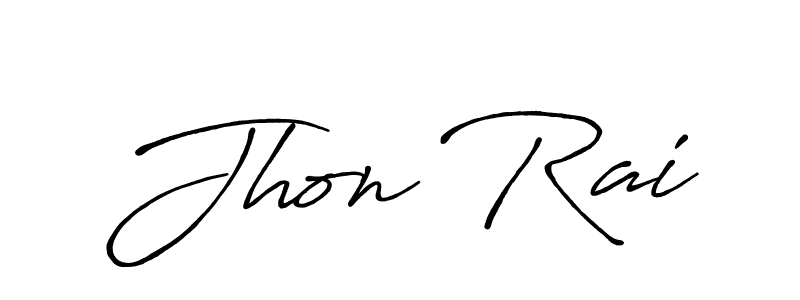 Design your own signature with our free online signature maker. With this signature software, you can create a handwritten (Antro_Vectra_Bolder) signature for name Jhon Rai. Jhon Rai signature style 7 images and pictures png
