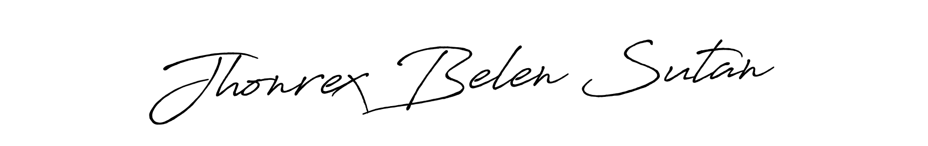 Use a signature maker to create a handwritten signature online. With this signature software, you can design (Antro_Vectra_Bolder) your own signature for name Jhonrex Belen Sutan. Jhonrex Belen Sutan signature style 7 images and pictures png