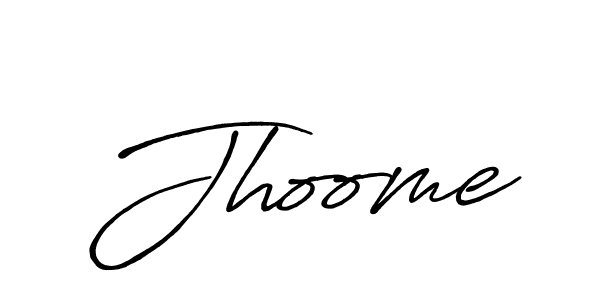 How to make Jhoome signature? Antro_Vectra_Bolder is a professional autograph style. Create handwritten signature for Jhoome name. Jhoome signature style 7 images and pictures png