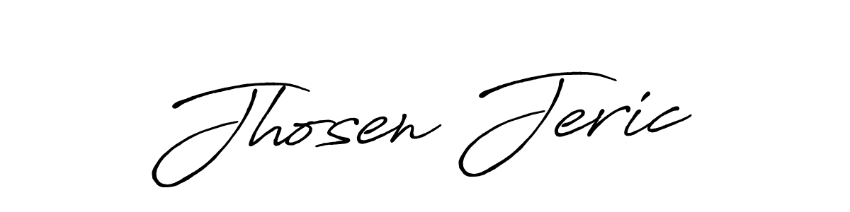 Similarly Antro_Vectra_Bolder is the best handwritten signature design. Signature creator online .You can use it as an online autograph creator for name Jhosen Jeric. Jhosen Jeric signature style 7 images and pictures png