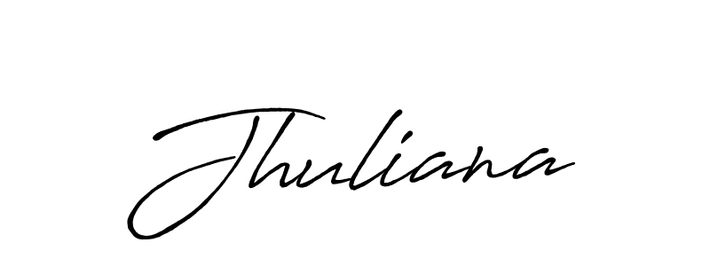 Design your own signature with our free online signature maker. With this signature software, you can create a handwritten (Antro_Vectra_Bolder) signature for name Jhuliana. Jhuliana signature style 7 images and pictures png