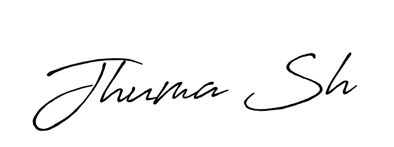 if you are searching for the best signature style for your name Jhuma Sh. so please give up your signature search. here we have designed multiple signature styles  using Antro_Vectra_Bolder. Jhuma Sh signature style 7 images and pictures png