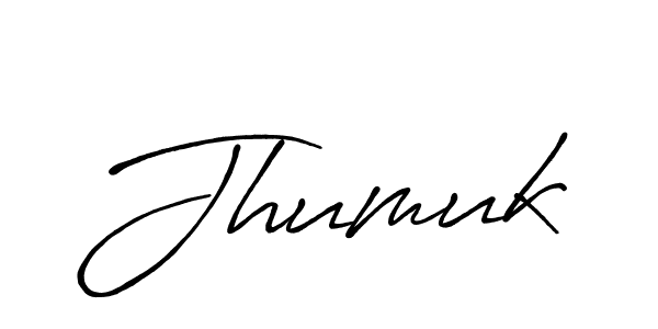 Make a beautiful signature design for name Jhumuk. With this signature (Antro_Vectra_Bolder) style, you can create a handwritten signature for free. Jhumuk signature style 7 images and pictures png