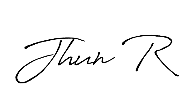 How to make Jhun R signature? Antro_Vectra_Bolder is a professional autograph style. Create handwritten signature for Jhun R name. Jhun R signature style 7 images and pictures png
