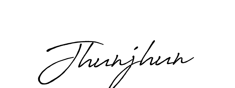 How to make Jhunjhun signature? Antro_Vectra_Bolder is a professional autograph style. Create handwritten signature for Jhunjhun name. Jhunjhun signature style 7 images and pictures png