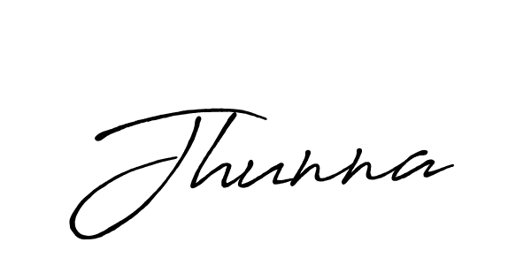 Create a beautiful signature design for name Jhunna. With this signature (Antro_Vectra_Bolder) fonts, you can make a handwritten signature for free. Jhunna signature style 7 images and pictures png