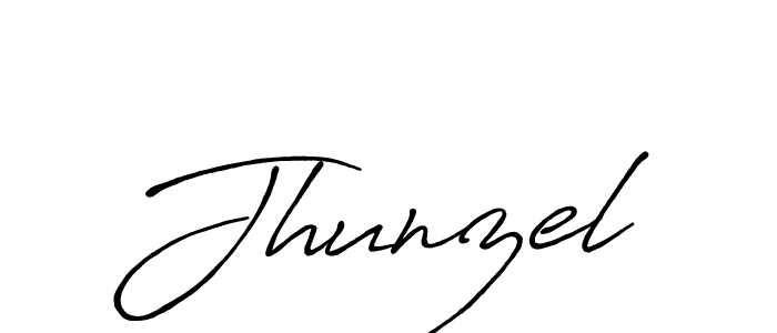 How to make Jhunzel signature? Antro_Vectra_Bolder is a professional autograph style. Create handwritten signature for Jhunzel name. Jhunzel signature style 7 images and pictures png