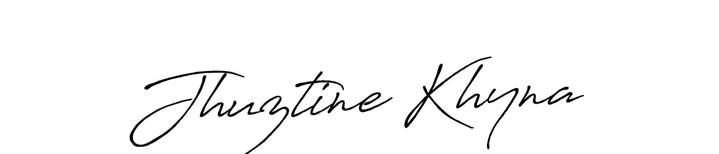 The best way (Antro_Vectra_Bolder) to make a short signature is to pick only two or three words in your name. The name Jhuztine Khyna include a total of six letters. For converting this name. Jhuztine Khyna signature style 7 images and pictures png