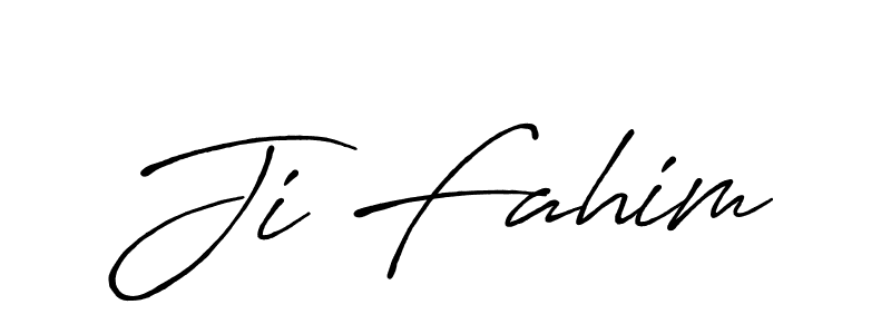 Also You can easily find your signature by using the search form. We will create Ji Fahim name handwritten signature images for you free of cost using Antro_Vectra_Bolder sign style. Ji Fahim signature style 7 images and pictures png