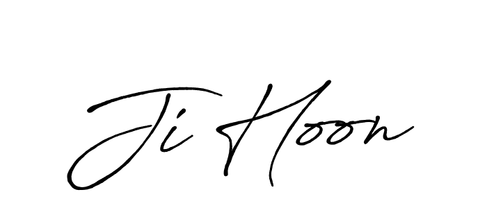 Create a beautiful signature design for name Ji Hoon. With this signature (Antro_Vectra_Bolder) fonts, you can make a handwritten signature for free. Ji Hoon signature style 7 images and pictures png