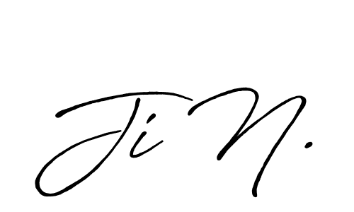 Also we have Ji N. name is the best signature style. Create professional handwritten signature collection using Antro_Vectra_Bolder autograph style. Ji N. signature style 7 images and pictures png