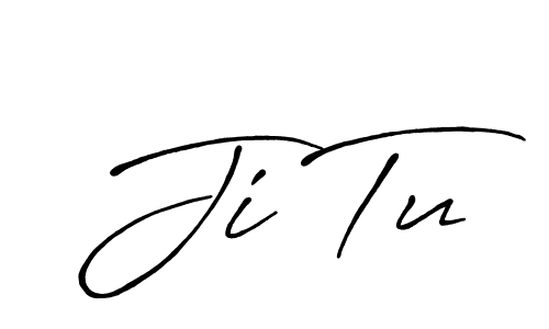 How to make Ji Tu signature? Antro_Vectra_Bolder is a professional autograph style. Create handwritten signature for Ji Tu name. Ji Tu signature style 7 images and pictures png