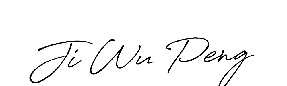 Create a beautiful signature design for name Ji Wu Peng. With this signature (Antro_Vectra_Bolder) fonts, you can make a handwritten signature for free. Ji Wu Peng signature style 7 images and pictures png