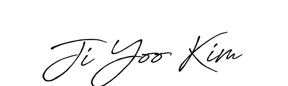 You should practise on your own different ways (Antro_Vectra_Bolder) to write your name (Ji Yoo Kim) in signature. don't let someone else do it for you. Ji Yoo Kim signature style 7 images and pictures png