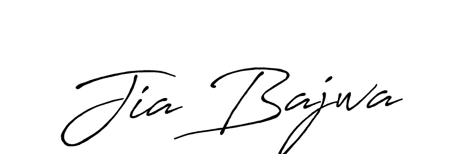 Make a beautiful signature design for name Jia Bajwa. With this signature (Antro_Vectra_Bolder) style, you can create a handwritten signature for free. Jia Bajwa signature style 7 images and pictures png
