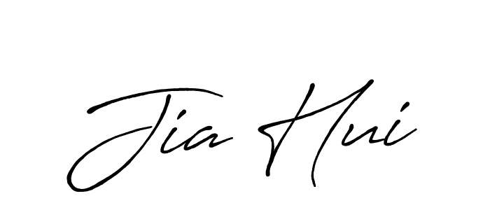 Also You can easily find your signature by using the search form. We will create Jia Hui name handwritten signature images for you free of cost using Antro_Vectra_Bolder sign style. Jia Hui signature style 7 images and pictures png