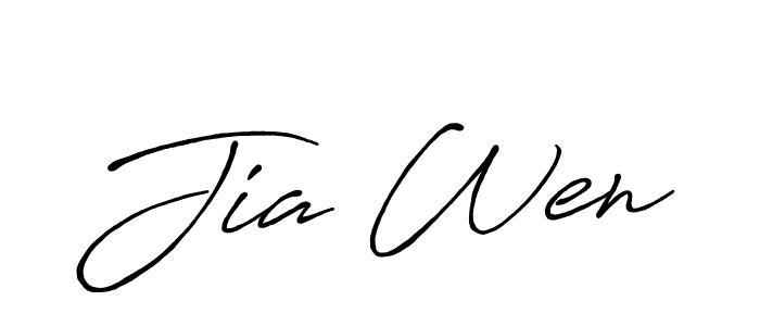 The best way (Antro_Vectra_Bolder) to make a short signature is to pick only two or three words in your name. The name Jia Wen include a total of six letters. For converting this name. Jia Wen signature style 7 images and pictures png