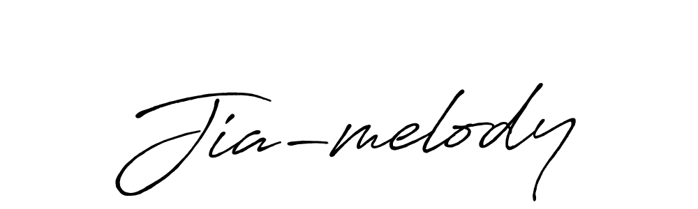 Create a beautiful signature design for name Jia-melody. With this signature (Antro_Vectra_Bolder) fonts, you can make a handwritten signature for free. Jia-melody signature style 7 images and pictures png