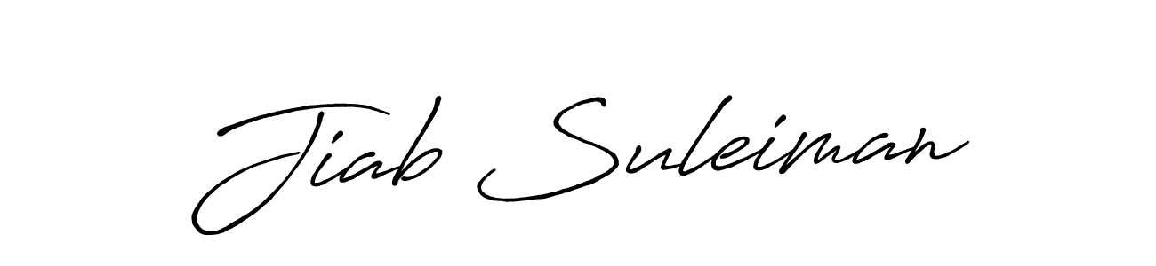 if you are searching for the best signature style for your name Jiab Suleiman. so please give up your signature search. here we have designed multiple signature styles  using Antro_Vectra_Bolder. Jiab Suleiman signature style 7 images and pictures png