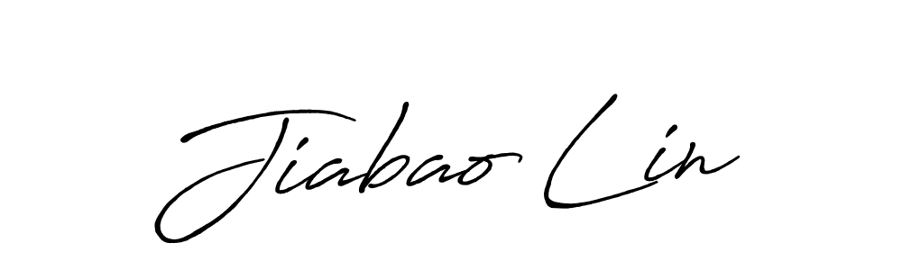 How to make Jiabao Lin name signature. Use Antro_Vectra_Bolder style for creating short signs online. This is the latest handwritten sign. Jiabao Lin signature style 7 images and pictures png