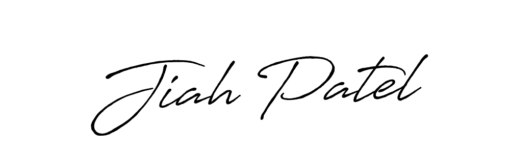 Similarly Antro_Vectra_Bolder is the best handwritten signature design. Signature creator online .You can use it as an online autograph creator for name Jiah Patel. Jiah Patel signature style 7 images and pictures png