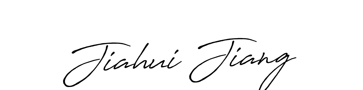 Design your own signature with our free online signature maker. With this signature software, you can create a handwritten (Antro_Vectra_Bolder) signature for name Jiahui Jiang. Jiahui Jiang signature style 7 images and pictures png