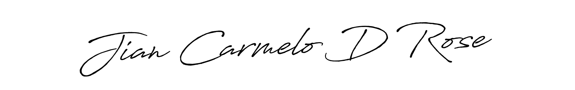 Create a beautiful signature design for name Jian Carmelo D Rose. With this signature (Antro_Vectra_Bolder) fonts, you can make a handwritten signature for free. Jian Carmelo D Rose signature style 7 images and pictures png