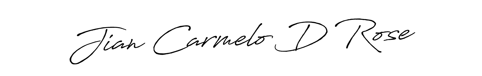 Create a beautiful signature design for name Jian Carmelo D Rose. With this signature (Antro_Vectra_Bolder) fonts, you can make a handwritten signature for free. Jian Carmelo D Rose signature style 7 images and pictures png