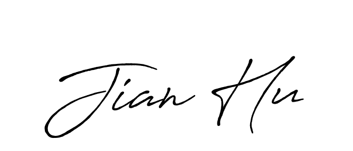 Design your own signature with our free online signature maker. With this signature software, you can create a handwritten (Antro_Vectra_Bolder) signature for name Jian Hu. Jian Hu signature style 7 images and pictures png