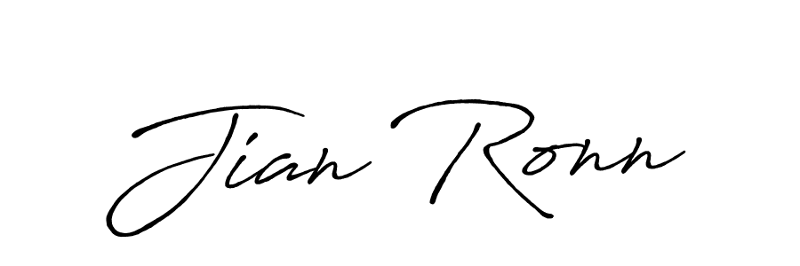 Use a signature maker to create a handwritten signature online. With this signature software, you can design (Antro_Vectra_Bolder) your own signature for name Jian Ronn. Jian Ronn signature style 7 images and pictures png