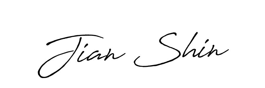 How to make Jian Shin name signature. Use Antro_Vectra_Bolder style for creating short signs online. This is the latest handwritten sign. Jian Shin signature style 7 images and pictures png