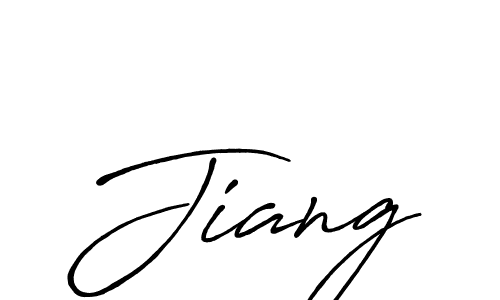 Make a beautiful signature design for name Jiang. With this signature (Antro_Vectra_Bolder) style, you can create a handwritten signature for free. Jiang signature style 7 images and pictures png