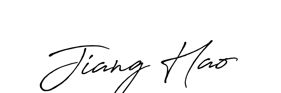 Design your own signature with our free online signature maker. With this signature software, you can create a handwritten (Antro_Vectra_Bolder) signature for name Jiang Hao. Jiang Hao signature style 7 images and pictures png