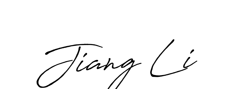 Also You can easily find your signature by using the search form. We will create Jiang Li name handwritten signature images for you free of cost using Antro_Vectra_Bolder sign style. Jiang Li signature style 7 images and pictures png