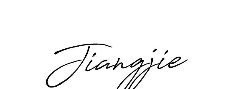 You should practise on your own different ways (Antro_Vectra_Bolder) to write your name (Jiangjie) in signature. don't let someone else do it for you. Jiangjie signature style 7 images and pictures png