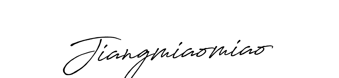 Make a beautiful signature design for name Jiangmiaomiao. With this signature (Antro_Vectra_Bolder) style, you can create a handwritten signature for free. Jiangmiaomiao signature style 7 images and pictures png