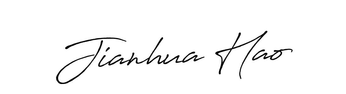 if you are searching for the best signature style for your name Jianhua Hao. so please give up your signature search. here we have designed multiple signature styles  using Antro_Vectra_Bolder. Jianhua Hao signature style 7 images and pictures png