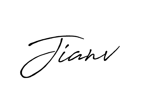 How to make Jianv name signature. Use Antro_Vectra_Bolder style for creating short signs online. This is the latest handwritten sign. Jianv signature style 7 images and pictures png