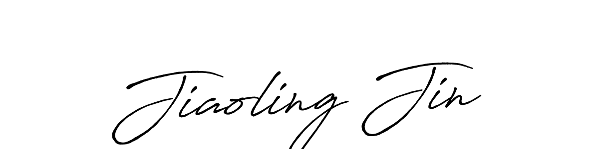 You should practise on your own different ways (Antro_Vectra_Bolder) to write your name (Jiaoling Jin) in signature. don't let someone else do it for you. Jiaoling Jin signature style 7 images and pictures png