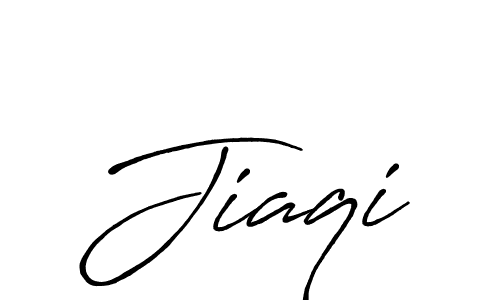 Make a beautiful signature design for name Jiaqi. With this signature (Antro_Vectra_Bolder) style, you can create a handwritten signature for free. Jiaqi signature style 7 images and pictures png