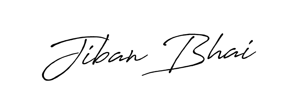 Jiban Bhai stylish signature style. Best Handwritten Sign (Antro_Vectra_Bolder) for my name. Handwritten Signature Collection Ideas for my name Jiban Bhai. Jiban Bhai signature style 7 images and pictures png