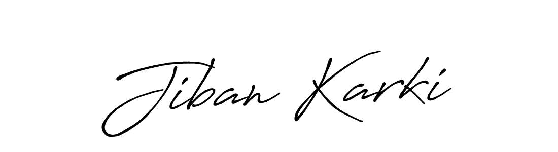 Use a signature maker to create a handwritten signature online. With this signature software, you can design (Antro_Vectra_Bolder) your own signature for name Jiban Karki. Jiban Karki signature style 7 images and pictures png