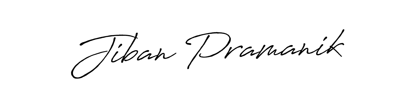 Make a beautiful signature design for name Jiban Pramanik. With this signature (Antro_Vectra_Bolder) style, you can create a handwritten signature for free. Jiban Pramanik signature style 7 images and pictures png