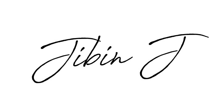 How to make Jibin J name signature. Use Antro_Vectra_Bolder style for creating short signs online. This is the latest handwritten sign. Jibin J signature style 7 images and pictures png