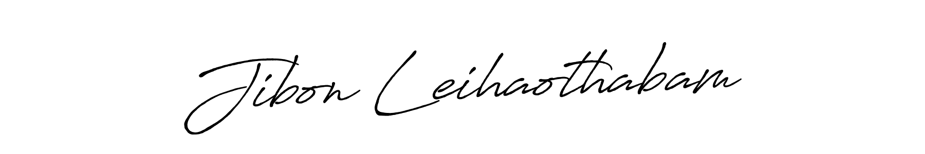 Design your own signature with our free online signature maker. With this signature software, you can create a handwritten (Antro_Vectra_Bolder) signature for name Jibon Leihaothabam. Jibon Leihaothabam signature style 7 images and pictures png