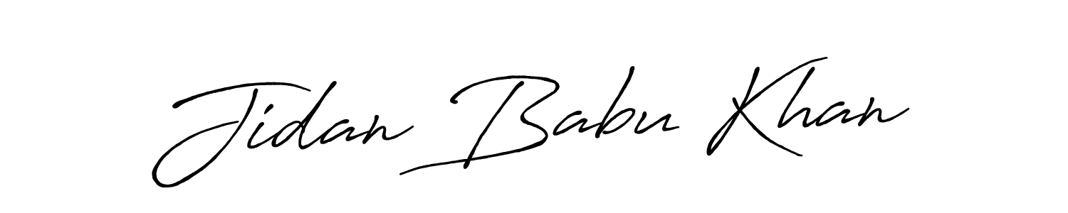 if you are searching for the best signature style for your name Jidan Babu Khan. so please give up your signature search. here we have designed multiple signature styles  using Antro_Vectra_Bolder. Jidan Babu Khan signature style 7 images and pictures png