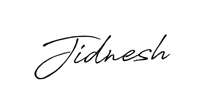How to make Jidnesh name signature. Use Antro_Vectra_Bolder style for creating short signs online. This is the latest handwritten sign. Jidnesh signature style 7 images and pictures png