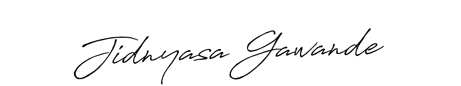 You should practise on your own different ways (Antro_Vectra_Bolder) to write your name (Jidnyasa Gawande) in signature. don't let someone else do it for you. Jidnyasa Gawande signature style 7 images and pictures png