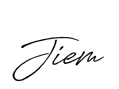 How to make Jiem name signature. Use Antro_Vectra_Bolder style for creating short signs online. This is the latest handwritten sign. Jiem signature style 7 images and pictures png